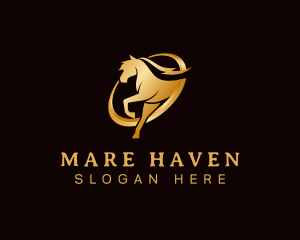 Mare - Running Horse Equine logo design