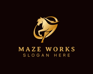 Running Horse Equine logo design