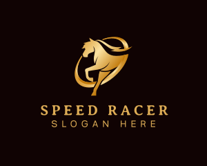 Jockey - Running Horse Equine logo design