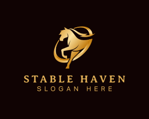 Horse - Running Horse Equine logo design
