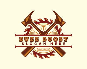 Saw Hammer Woodwork  logo design