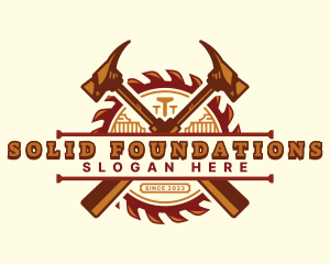 Wood - Saw Hammer Woodwork logo design