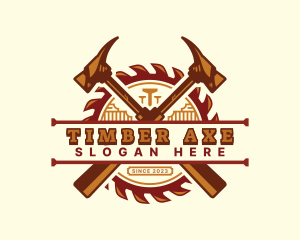 Saw Hammer Woodwork  logo design