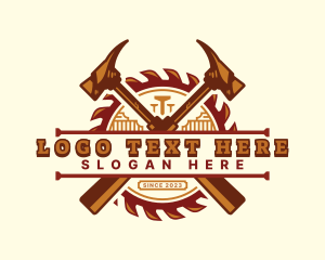 Log - Saw Hammer Woodwork logo design