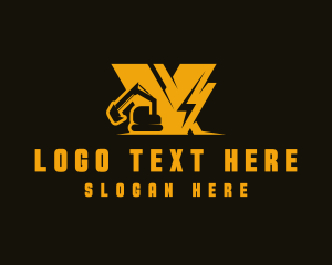 Engineering - Excavator Construction Equipment logo design