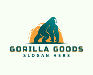 Gorilla - Wild Primate Gorilla logo design