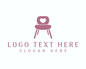 Woodworker - Chair Heart Furniture logo design