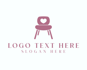 Carpentry - Chair Heart Furniture logo design