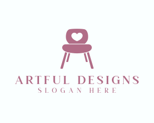 Chair Heart Furniture logo design