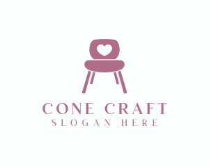 Chair Heart Furniture logo design