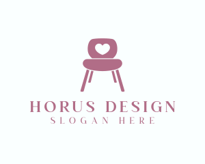 Chair Heart Furniture logo design