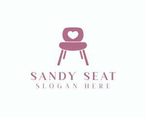 Chair Heart Furniture logo design