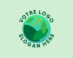 Save The Earth - Eco Leaves Planet logo design