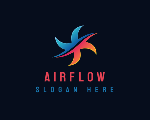 Ventilation Airflow Propeller logo design