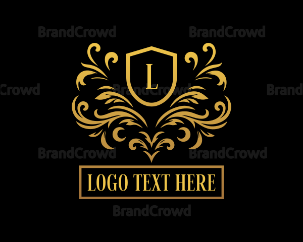 Floral Luxury Shield Logo