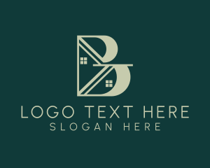 Land Developer - Realty House Letter B logo design