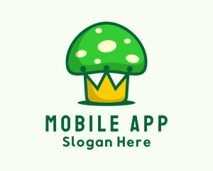 Green - Green Mushroom Crown logo design