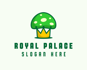 Green Mushroom Crown logo design