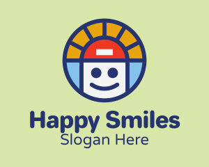 Multicolor Smiling Boy logo design