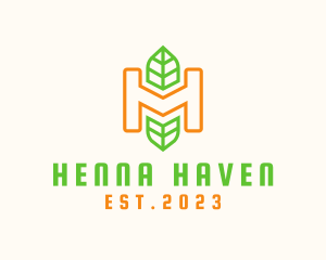 Outline Herb Letter H logo design