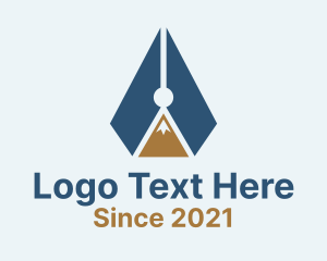 Journalist - Mountain Pen Peak logo design
