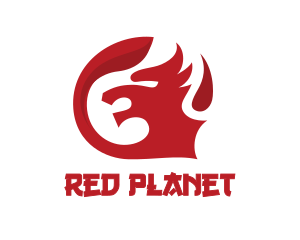 Red Dragon Head logo design