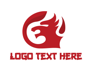 Red Dragon Head Logo