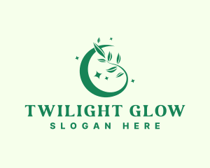 Twilight - Natural Plant Crescent Moon logo design