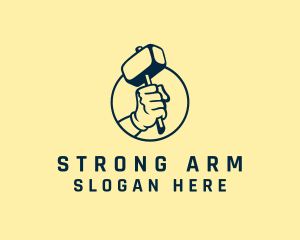 Arm - Mallet Handyman Arm logo design