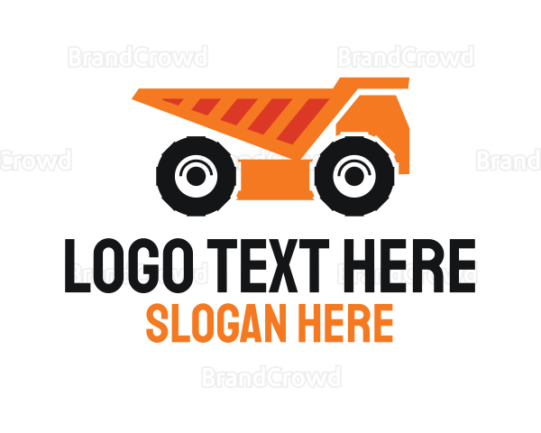 Construction Dump Truck Logo