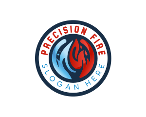 Industrial Fire Ice Refrigeration  logo design