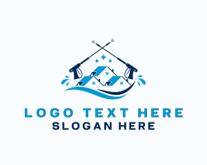 Disinfect - House Pressure Washer Cleaning logo design