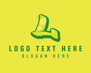 Skateboard - Graphic Gloss Letter L logo design