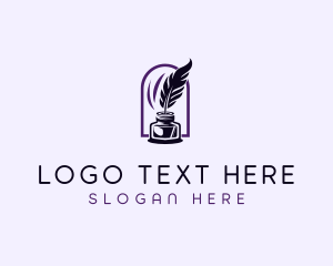 Feather - Feather Ink Writing logo design