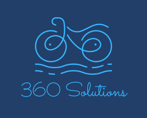 Blue Aqua Water Bike logo design