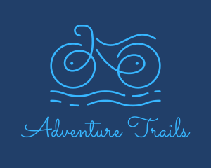 Blue Aqua Water Bike logo design