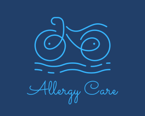 Blue Aqua Water Bike logo design