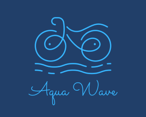 Aqua - Blue Aqua Water Bike logo design