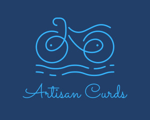 Blue Aqua Water Bike logo design