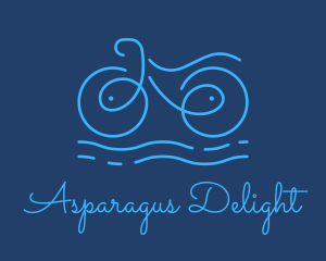 Blue Aqua Water Bike logo design