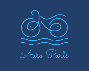 Blue Aqua Water Bike logo design