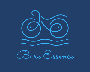 Blue Aqua Water Bike logo design