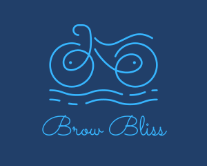 Blue Aqua Water Bike logo design