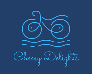 Blue Aqua Water Bike logo design