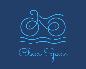 Blue Aqua Water Bike logo design