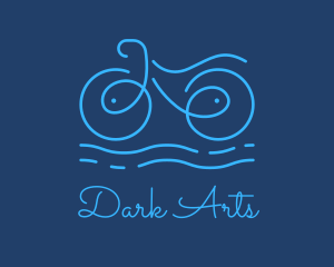 Blue Aqua Water Bike logo design