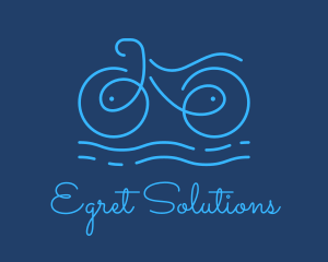 Blue Aqua Water Bike logo design