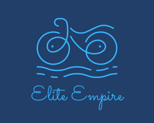 Blue Aqua Water Bike logo design