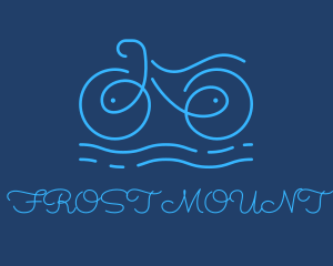 Blue Aqua Water Bike logo design