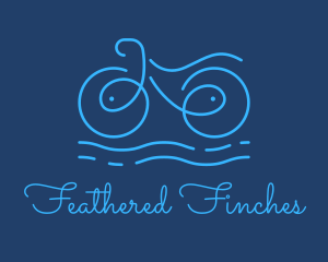 Blue Aqua Water Bike logo design